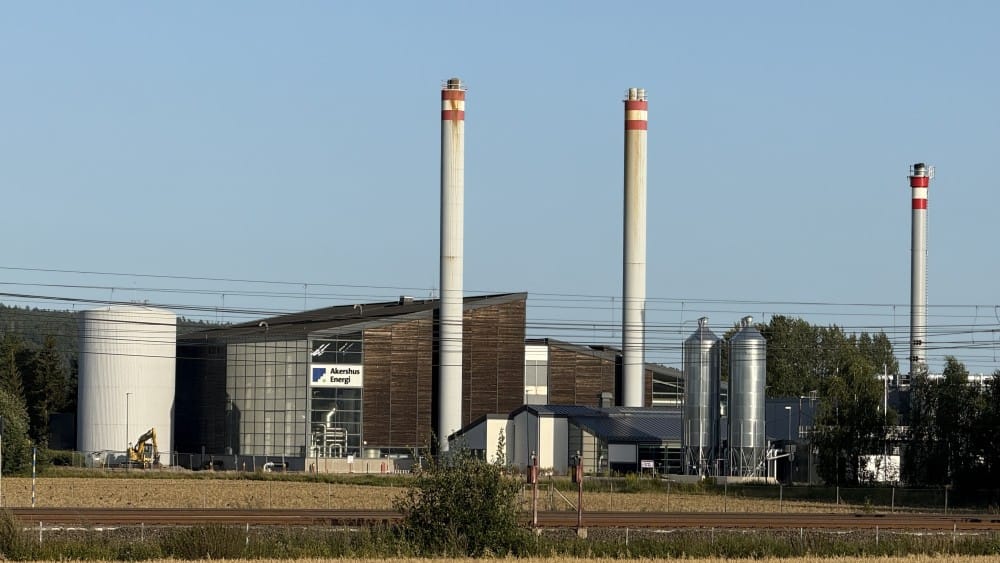 Akershus Energi Varme sitt biovarmeanlegg utenfor Lillestrøm