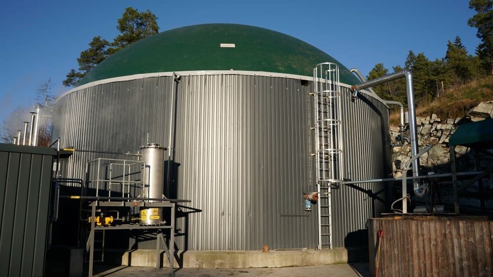 Greenfarm biogassanlegg hos brødrene Skilbred i Skien, Telemark