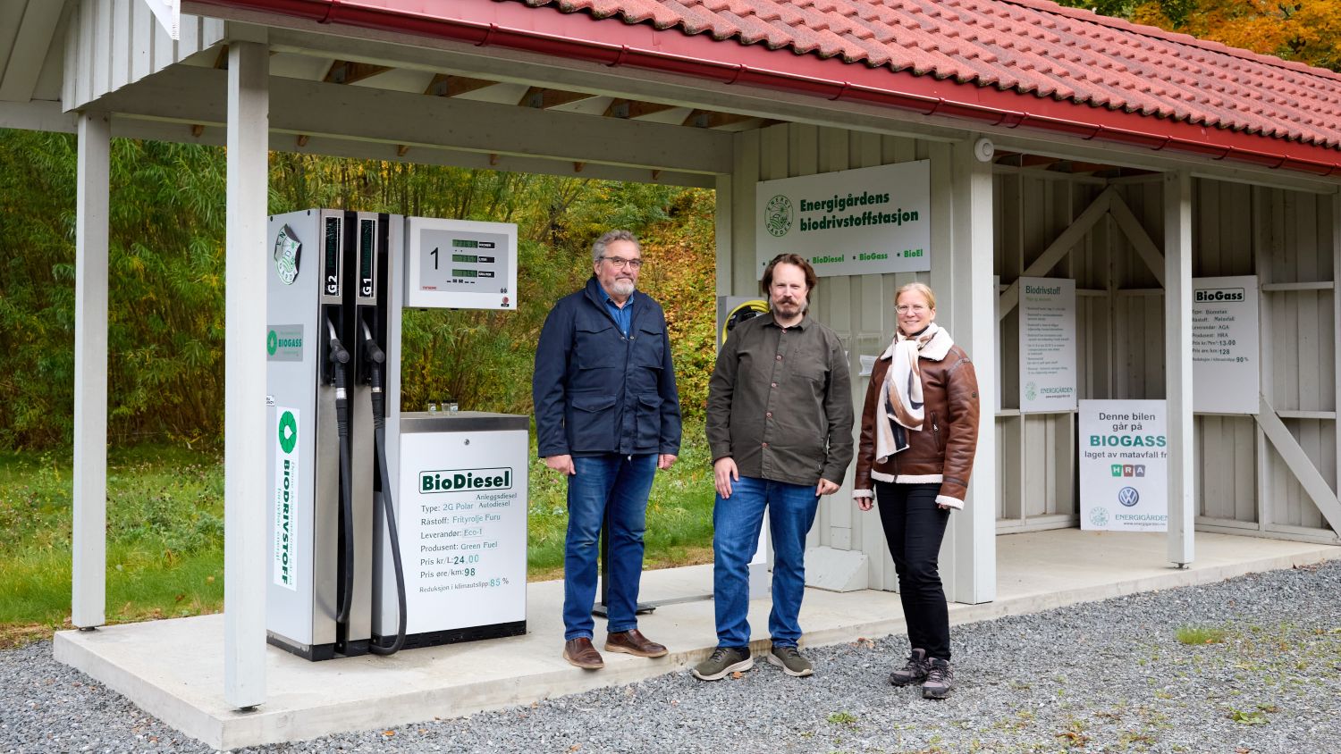 Erik Eid Hohle, Fredrik Andre Fongen og Eleonor Isberg på Energigården
