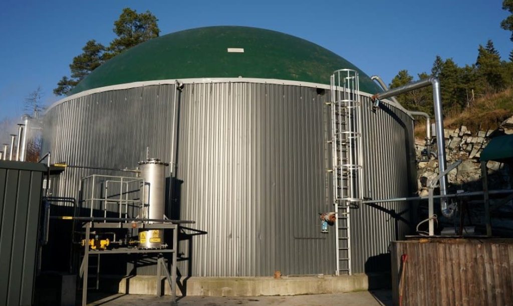 Greenfarm biogassanlegg hos brødrene Skilbred i Skien, Telemark