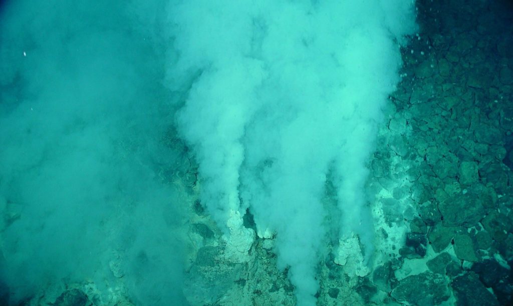 Bildetekst: Levende organismer blir hentet opp fra havbunnen, der de lever under ekstreme temperaturer og høyt trykk. Foto: NOAA/Wikimedia.